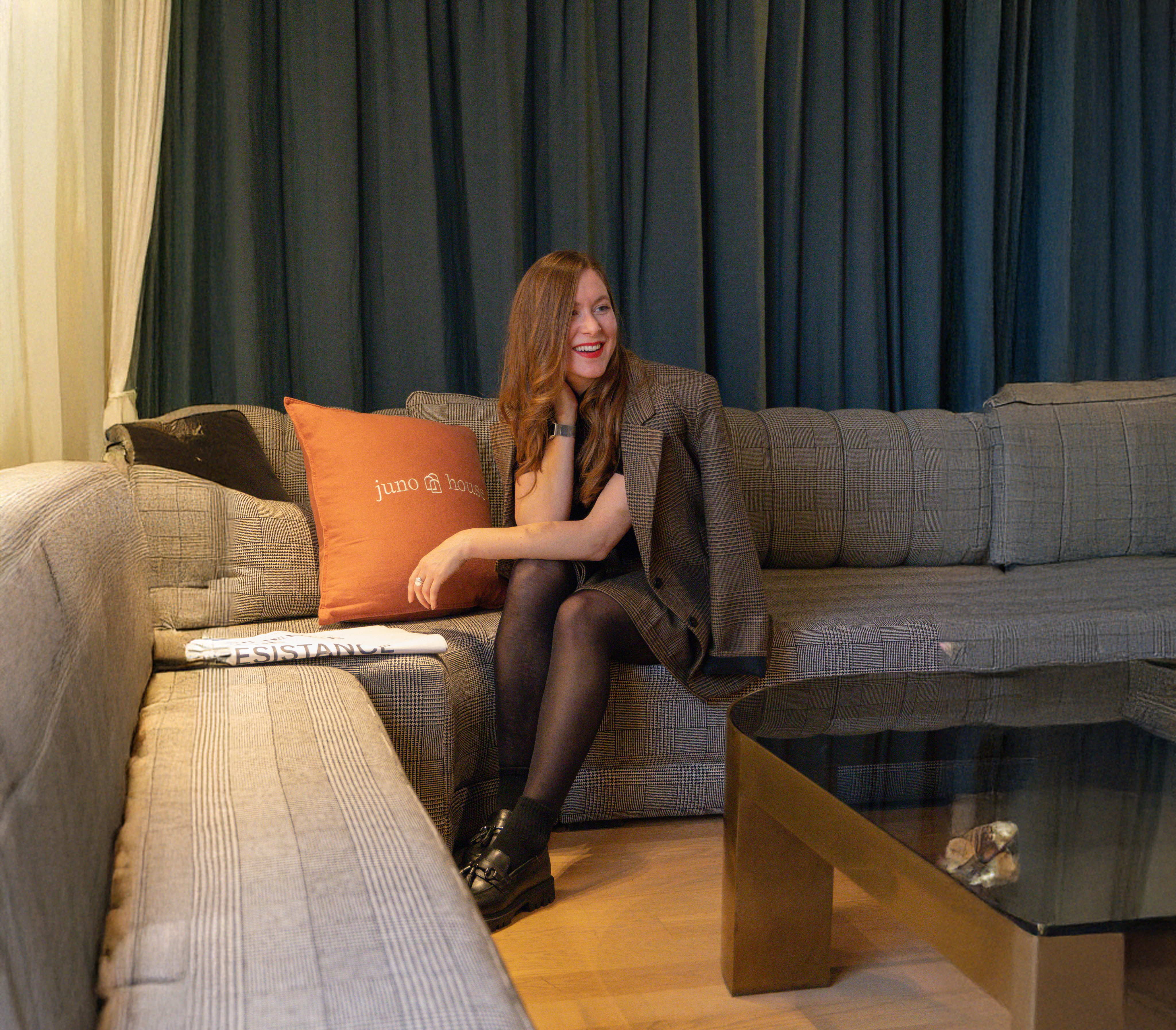 Logo on colored background